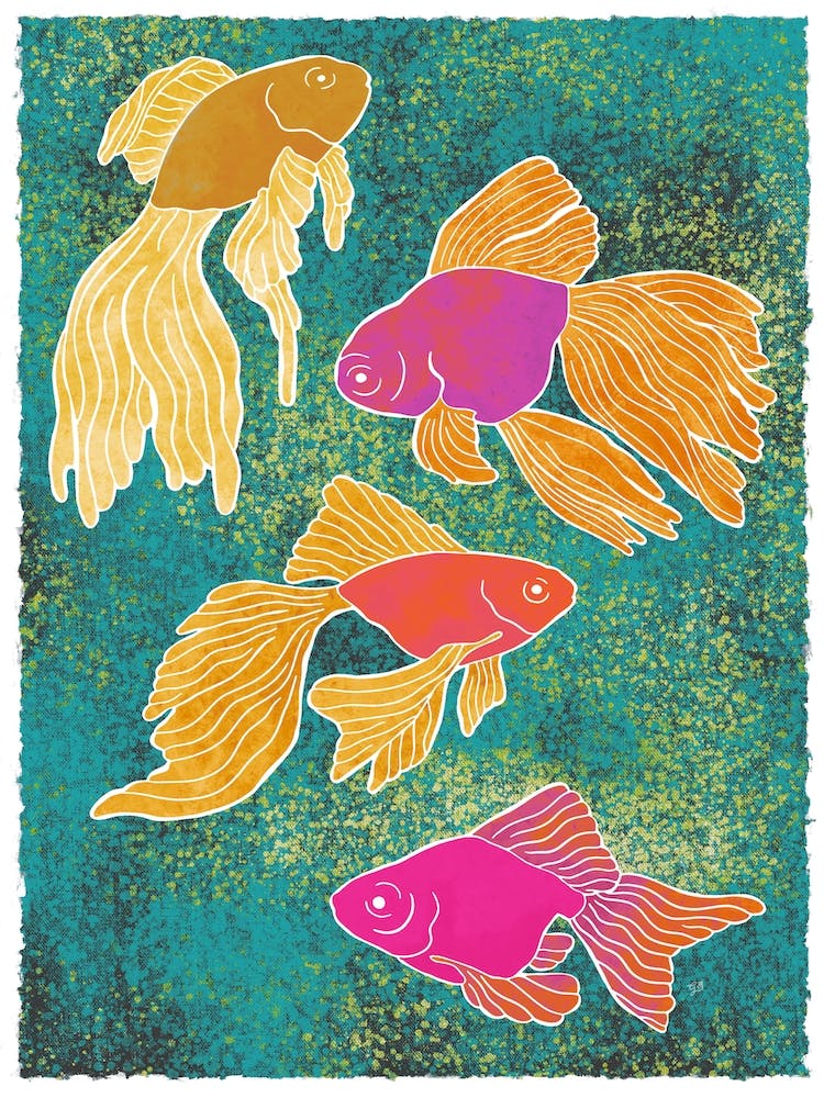 Fische Tusche