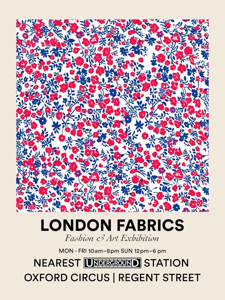 Poster Heather Heaven London Fabrics Floral Pattern 1