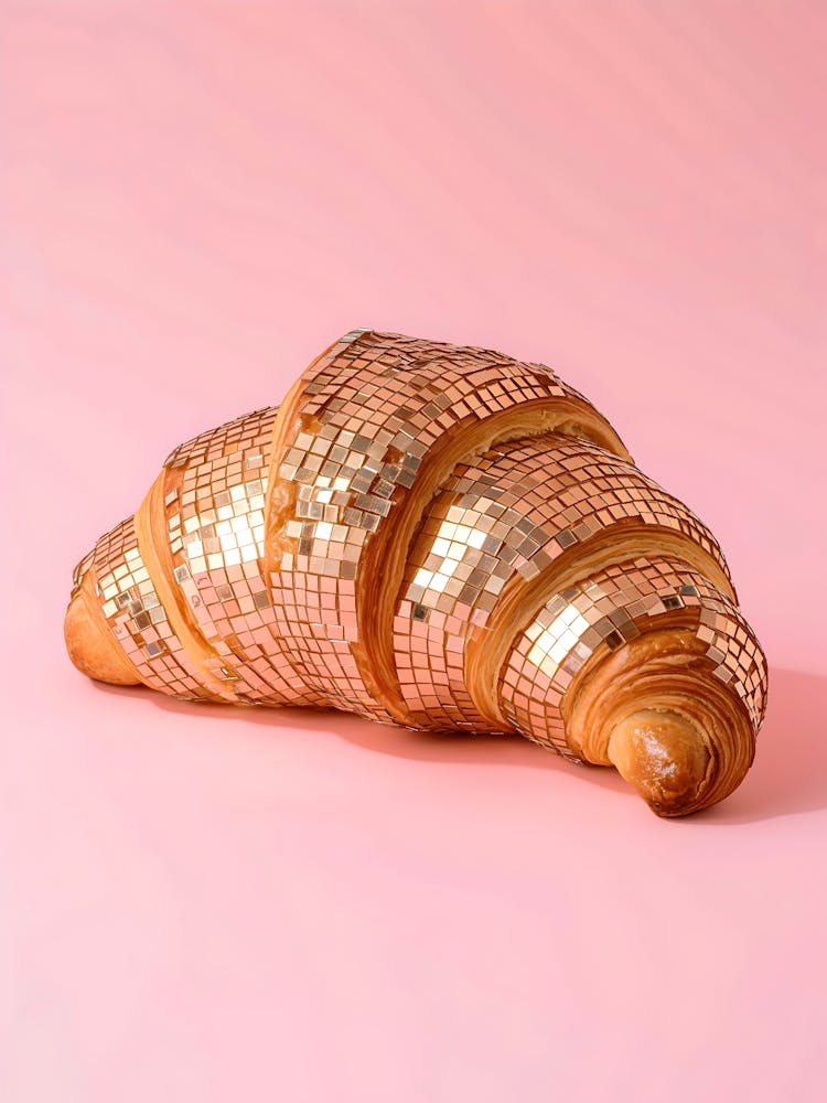 Gold Sequin Croissant
