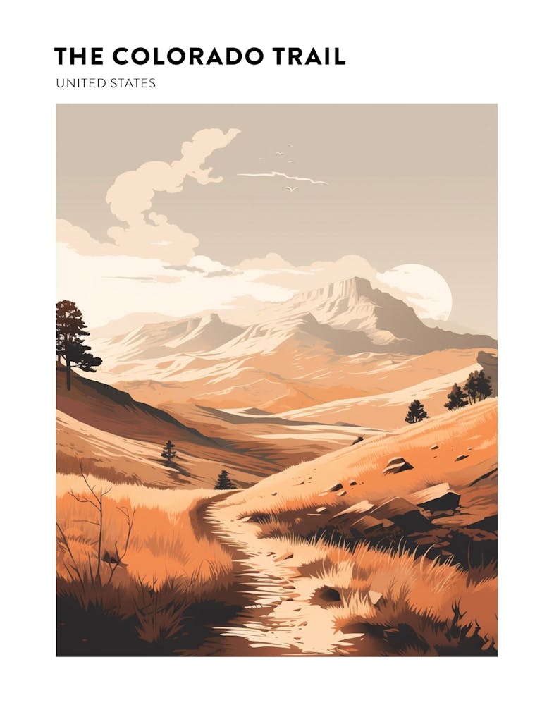 The Colorado Trail Usa 2 Hiking Trail Landscape Poster