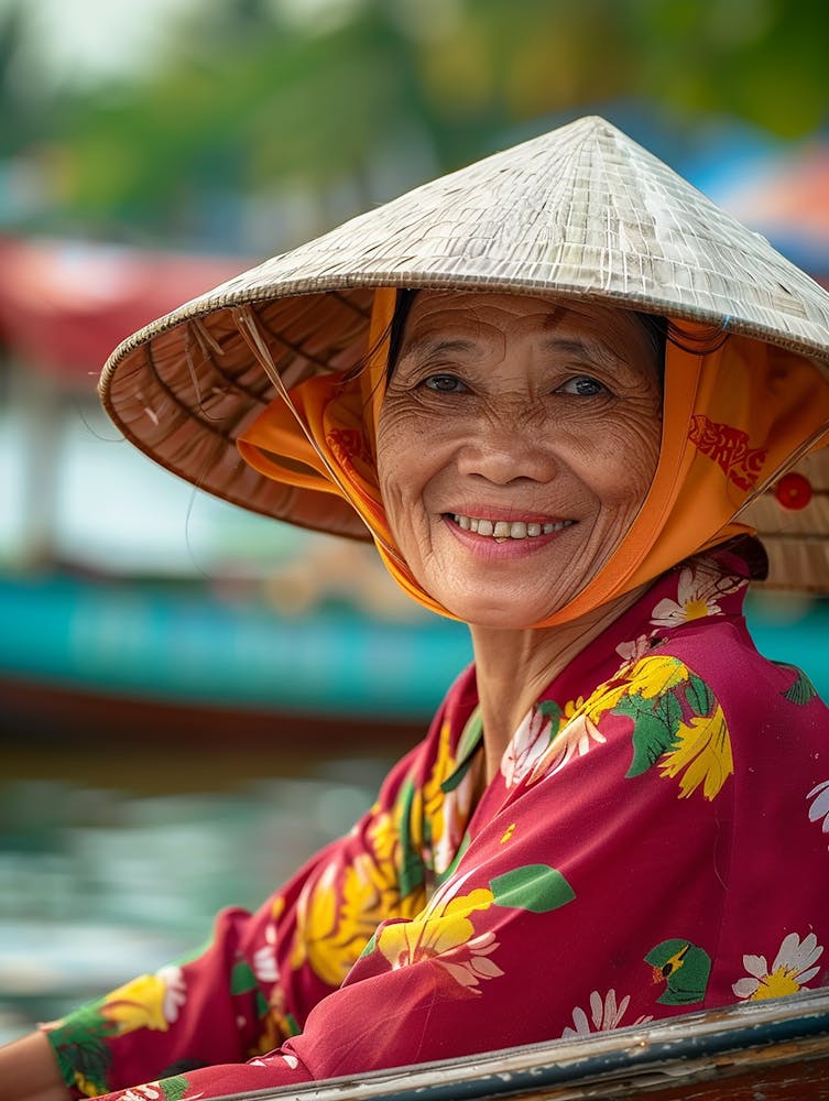 Old Lady In A Boat
