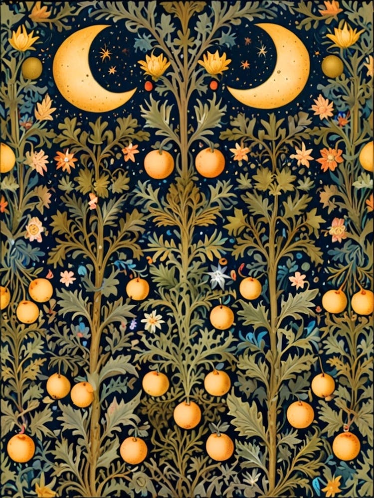 William Morris Moons And Oranges