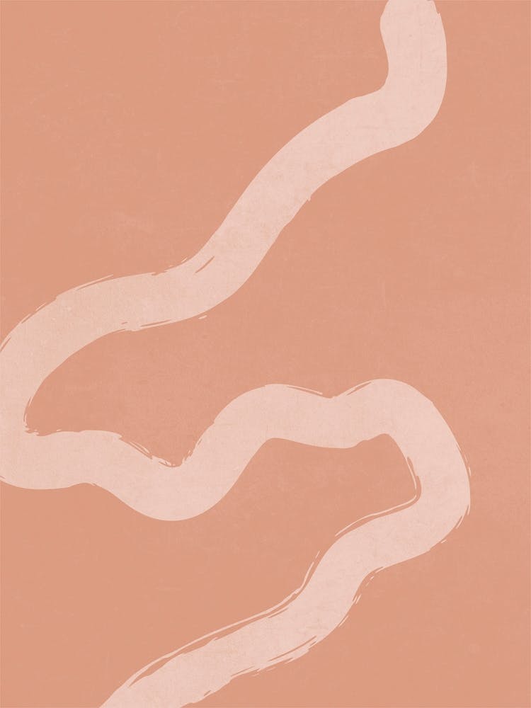 Abstract Brush Stroke 3 In Terracotta