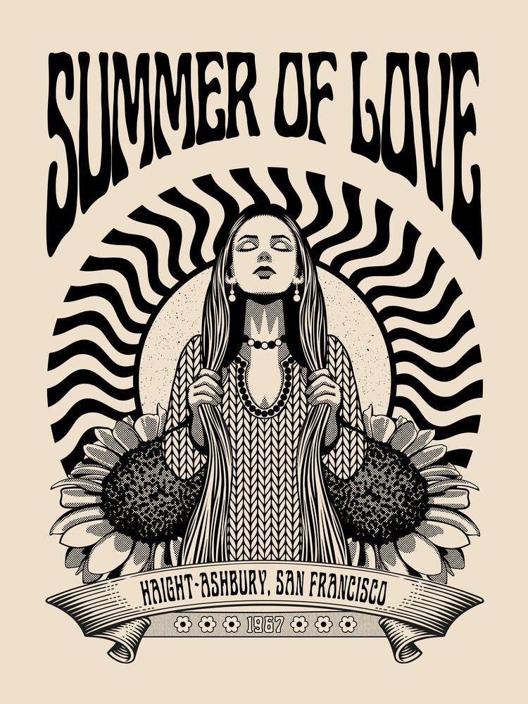 Summer Of Love Hippie Boho Wall Art