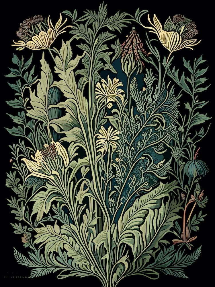 Le Jardin Plume, Frankreich Vintage Botanik