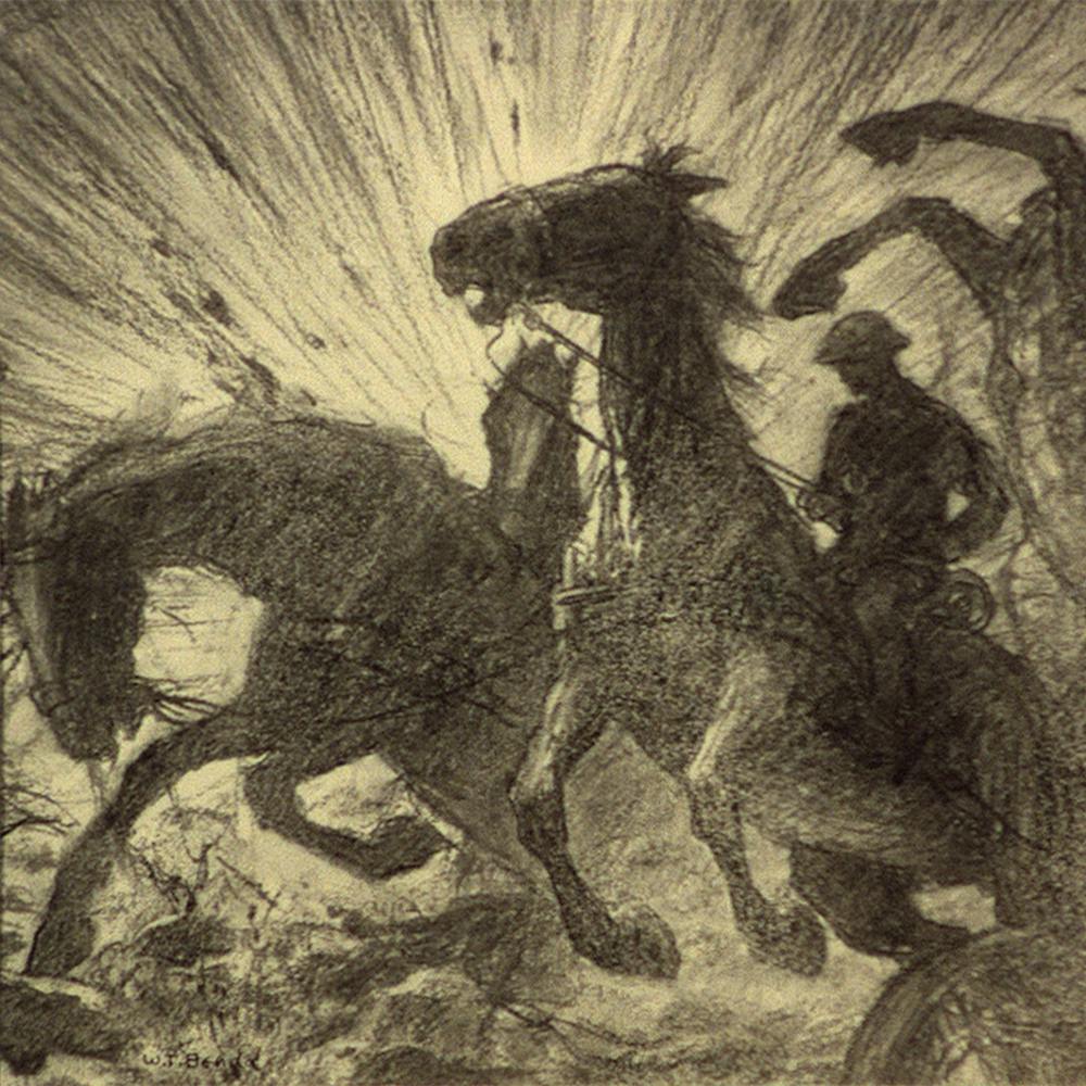 Horses Charging Over Battlefield (Between 1890 And 1934) By Wladyslaw Theodore Benda