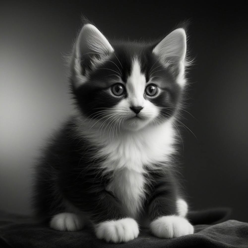 Black And White Kitten