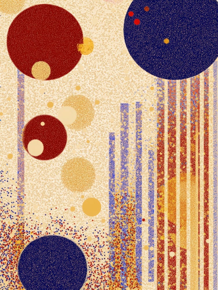 illustration featuring large and small circles