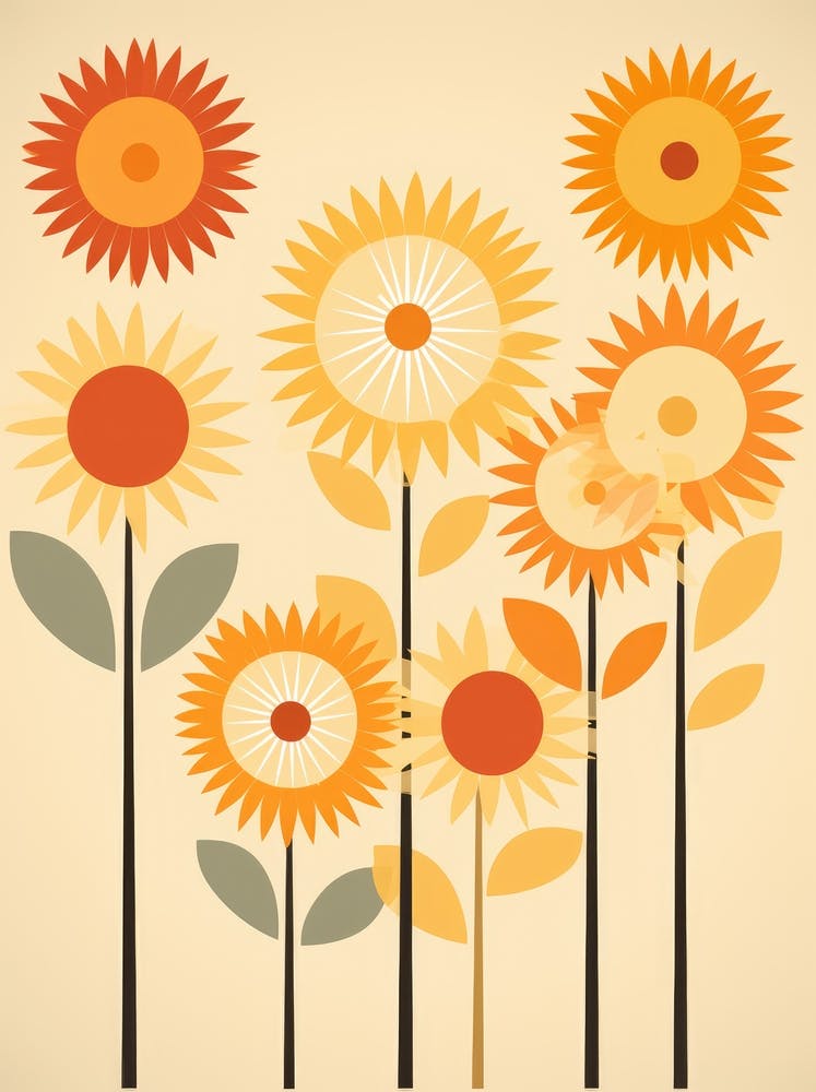 Sunflowers — Stock Vector