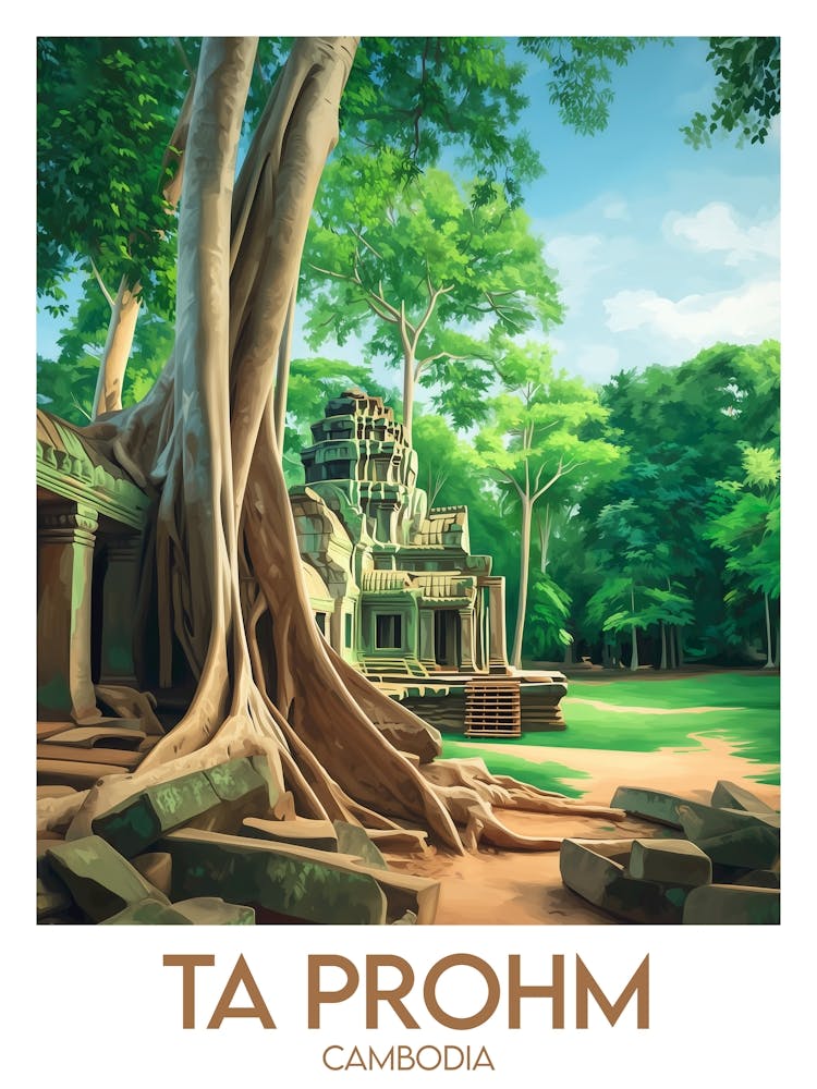 Affiche de voyage Ta Prohm