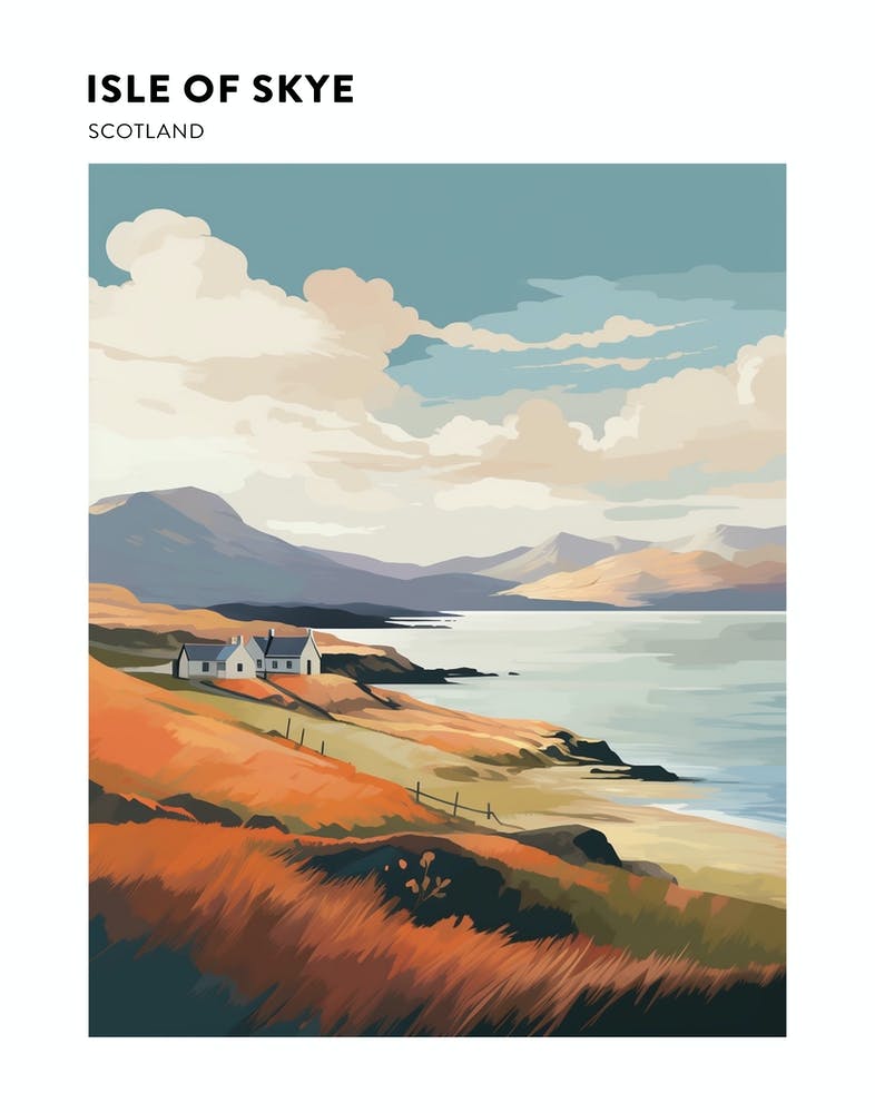 Isle Of Skye Scotland 2 Hiking Trail Landscape Poster