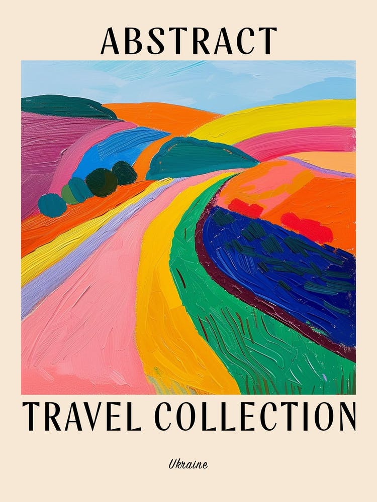 Abstrakte Reisekollektion Poster Ukraine 1
