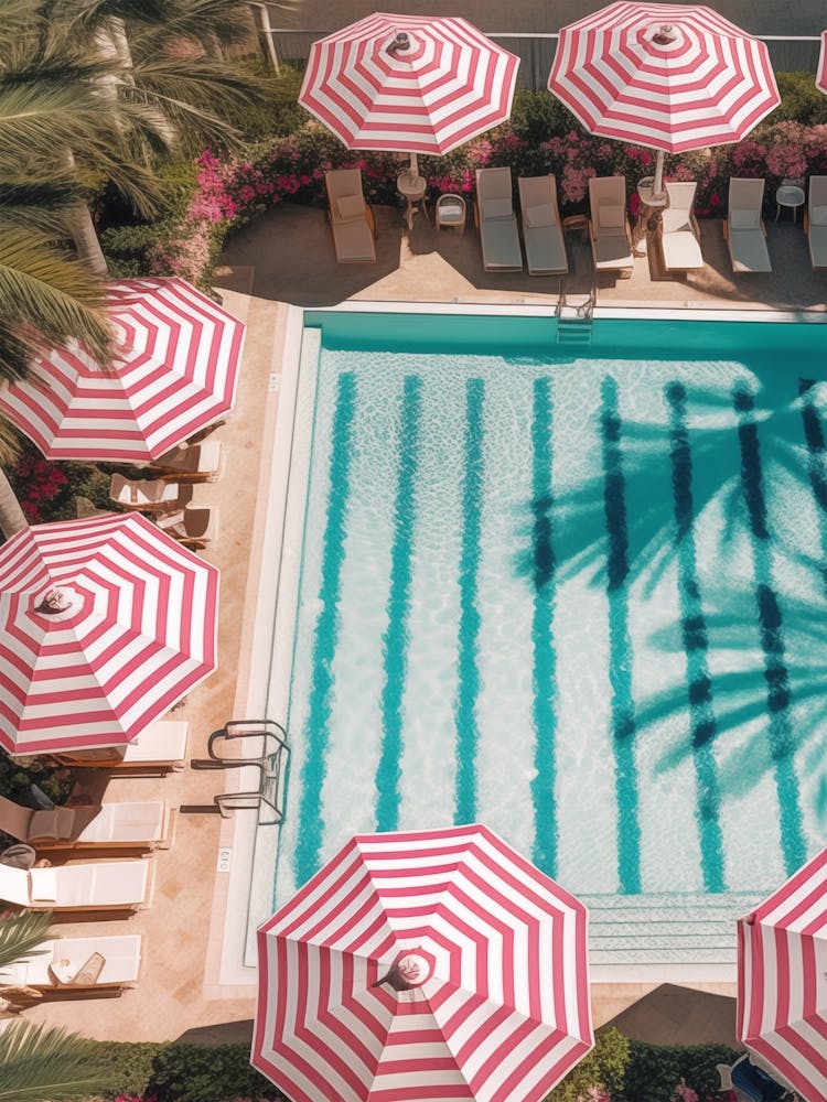 Pool With Umbrellas