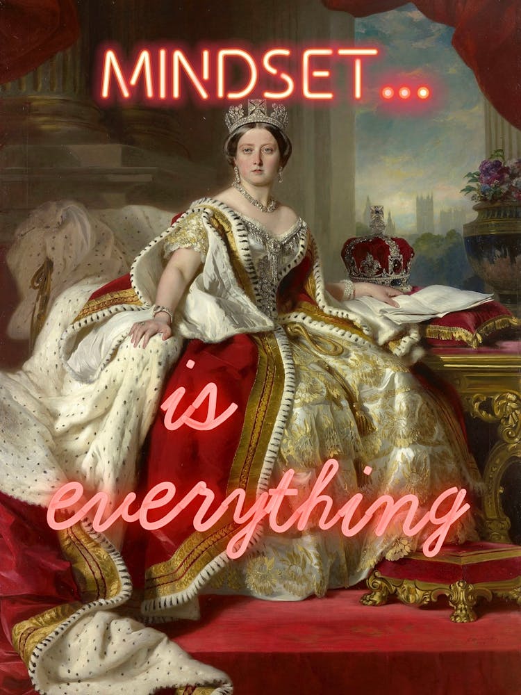 Mindset is everything - Vintage altered art