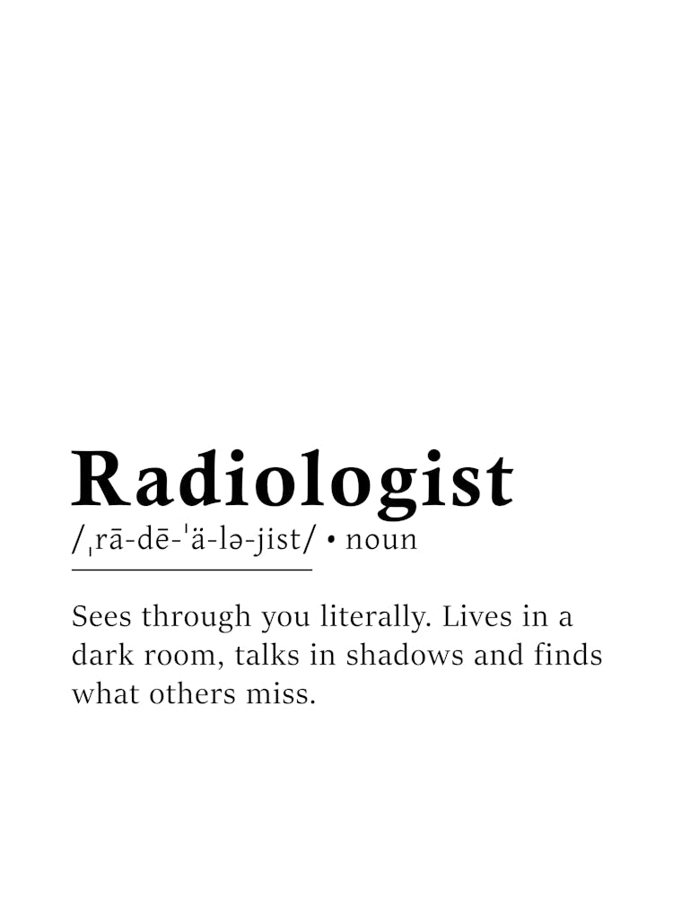 Radiologist Definition Poster - Dictionary