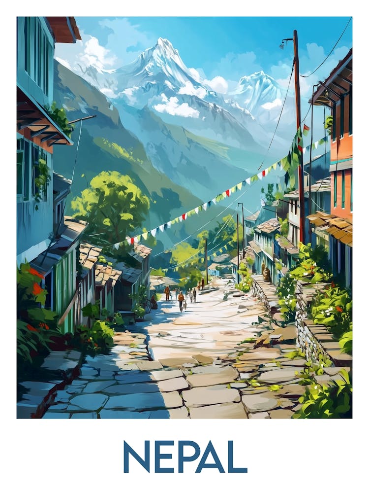 Affiche de voyage Népal 2