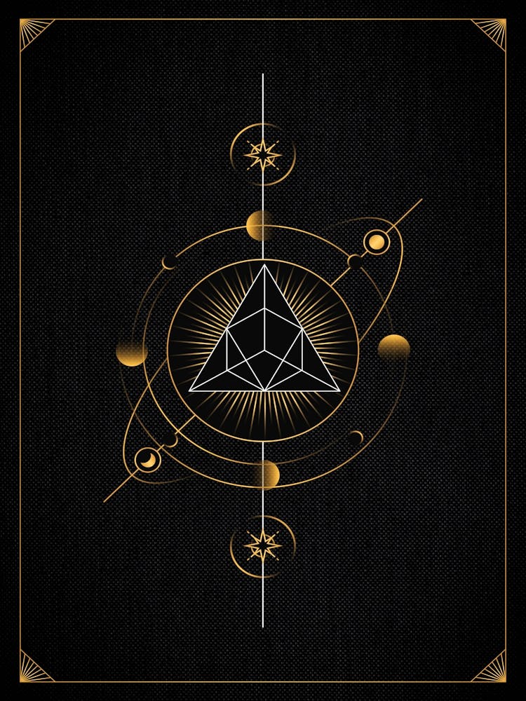 Golden Triangle — 🃏 Tarot Card deck, Tarot geometric