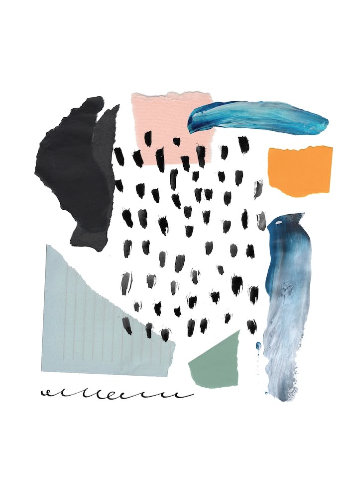 Abstract Paint and Shapes Board