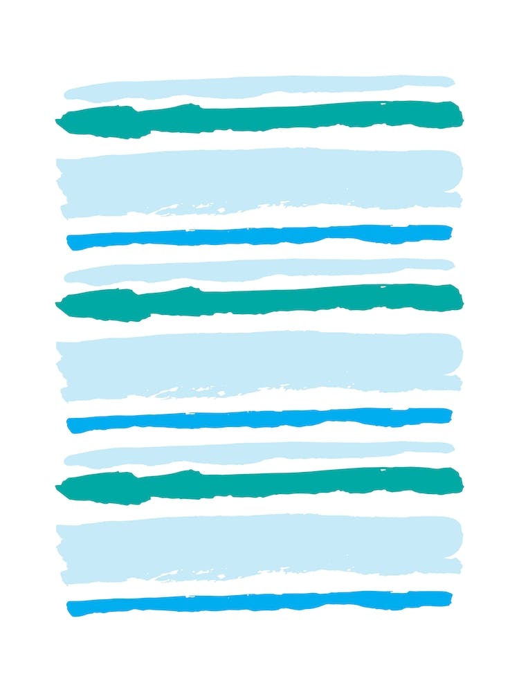 Teal and Blue Abstract Stripes