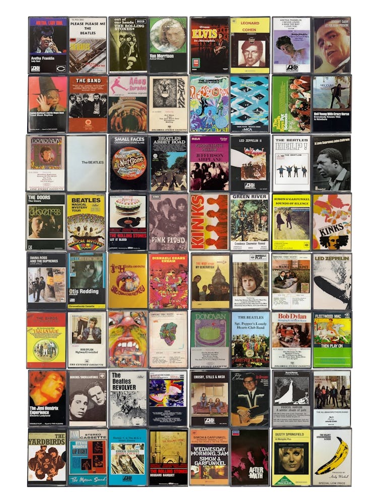 60s Music Print - Retro Cassette Covers