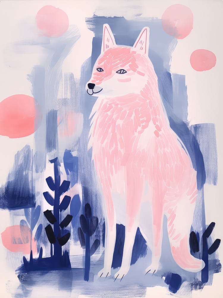 Playful Illustration Of Wolf For Kids Room 2