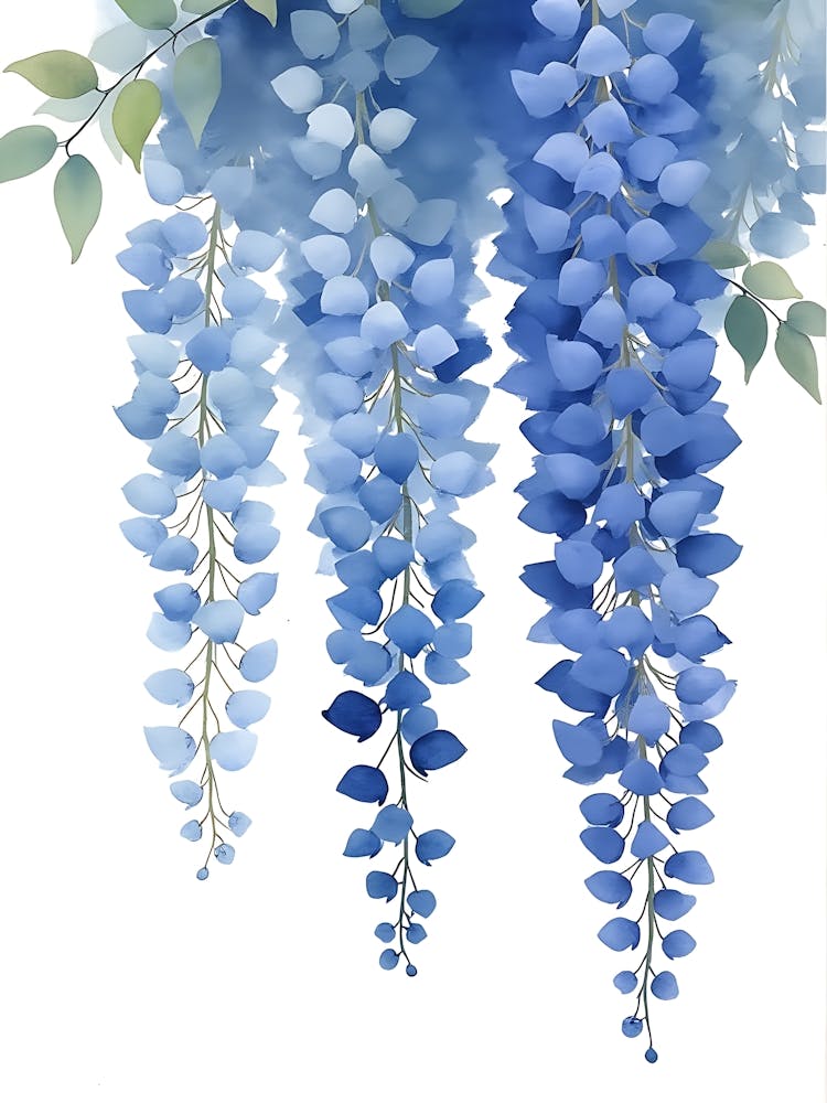 Serene Blue Wildflower Burst