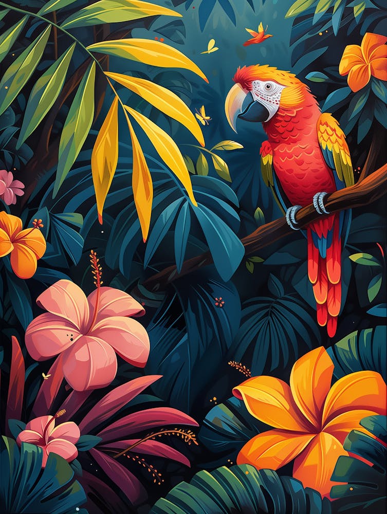 Parrot In The Jungle