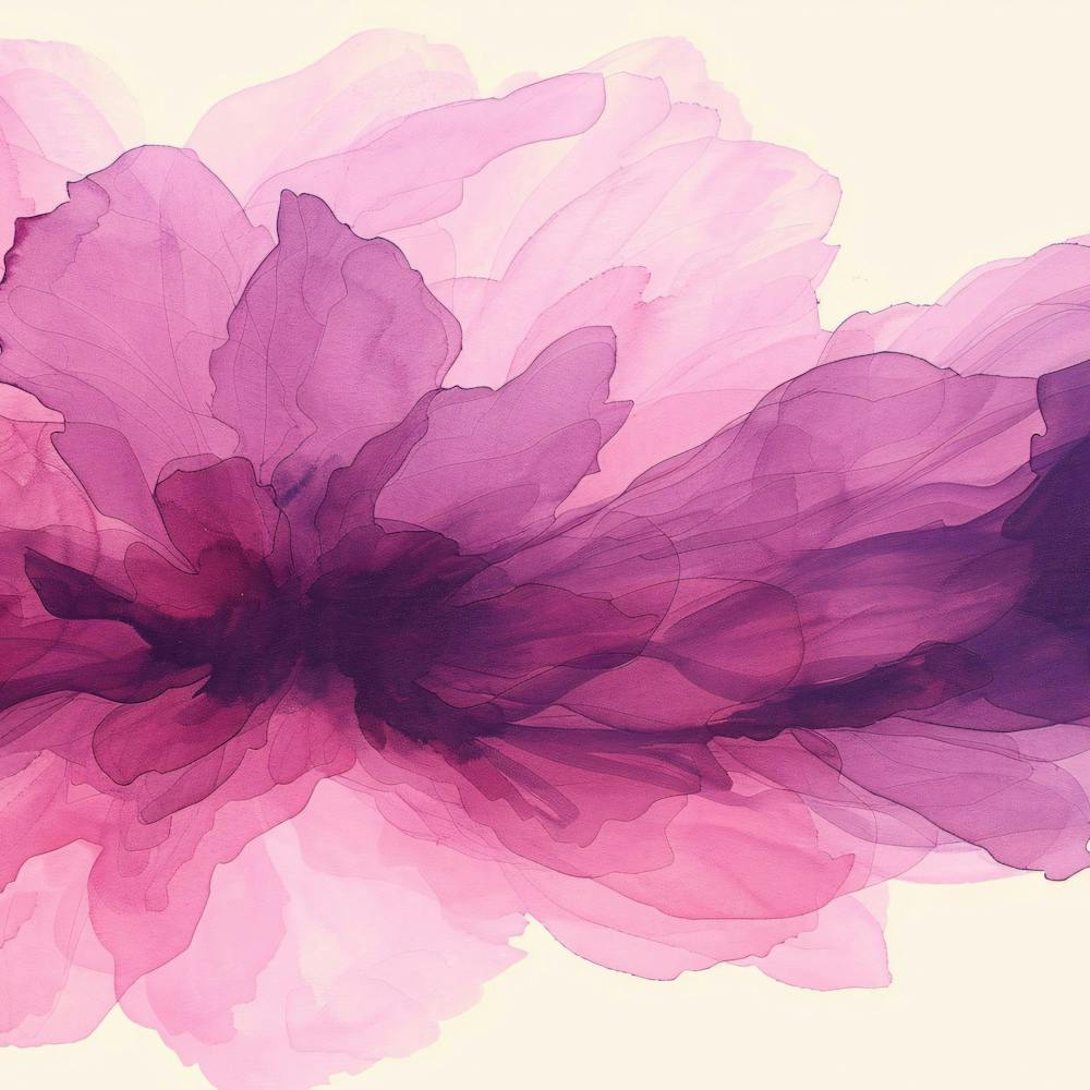 Abstract Watercolor Flower