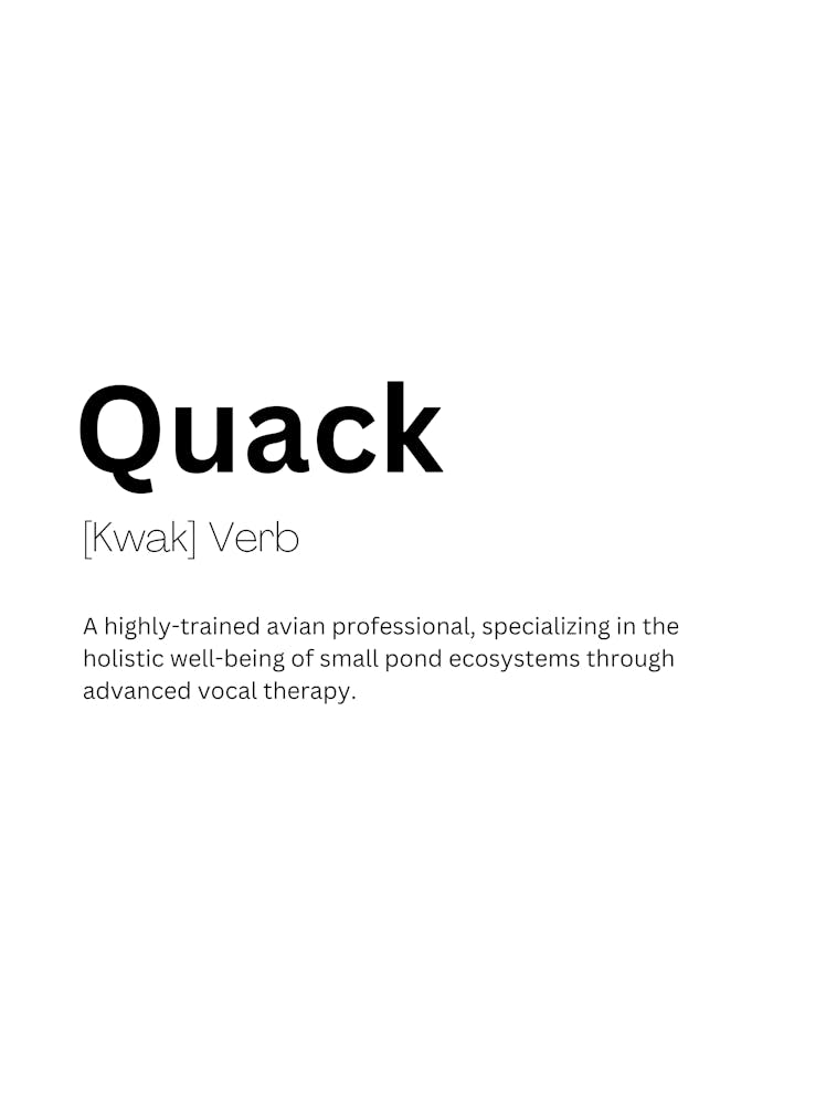 Quack Definition Meaning