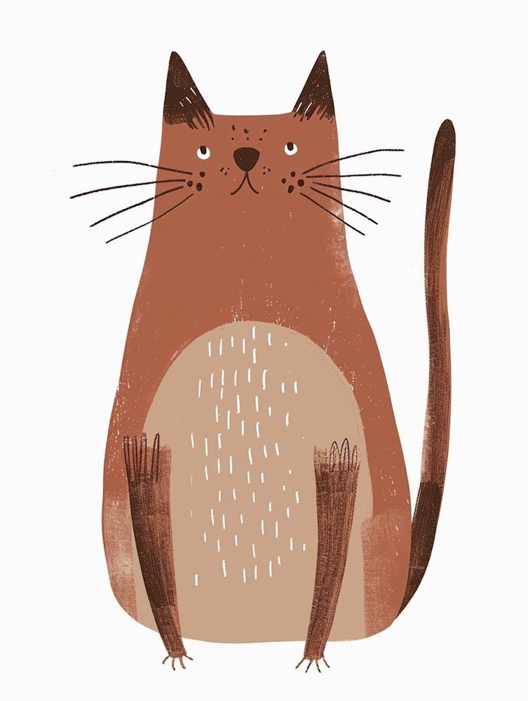 Australian Mist Cat Clipart Illustration 4