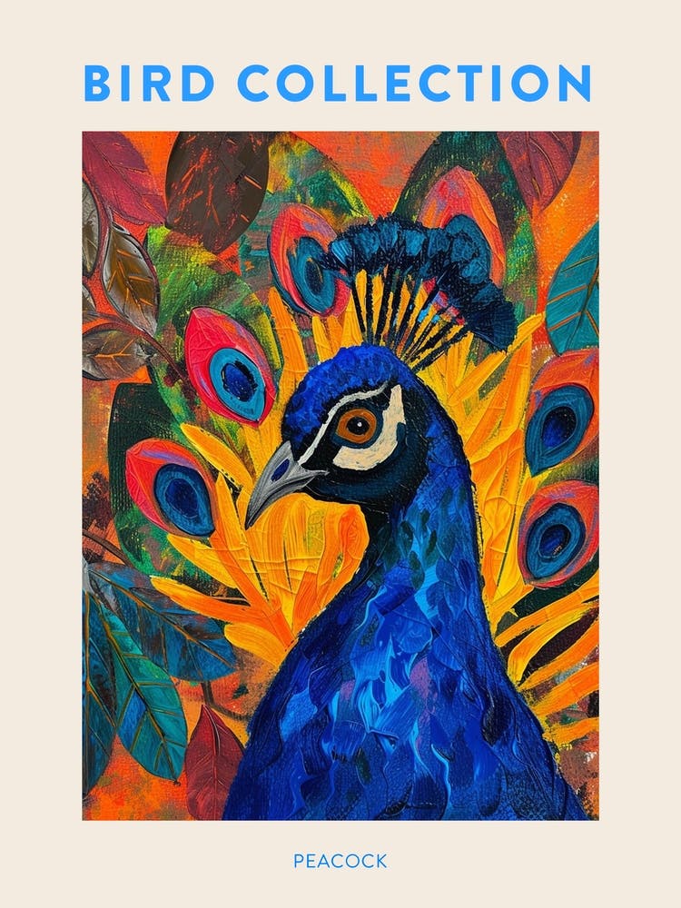 Peacock Pattern Painting 2 Poster