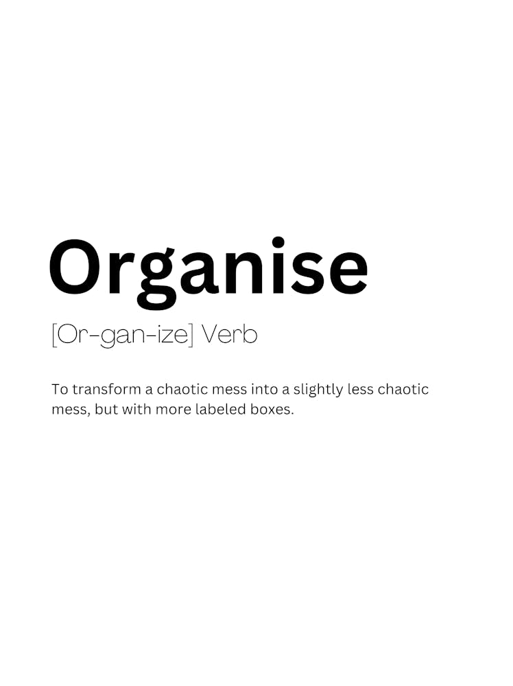 Organiser définition signification
