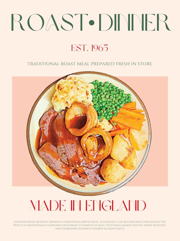 Roast Dinner Mid Century