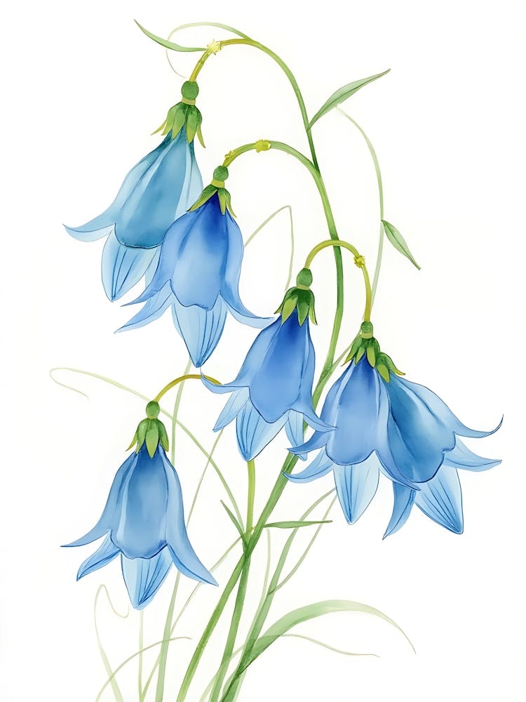 Blue Wildflower Petal Dance