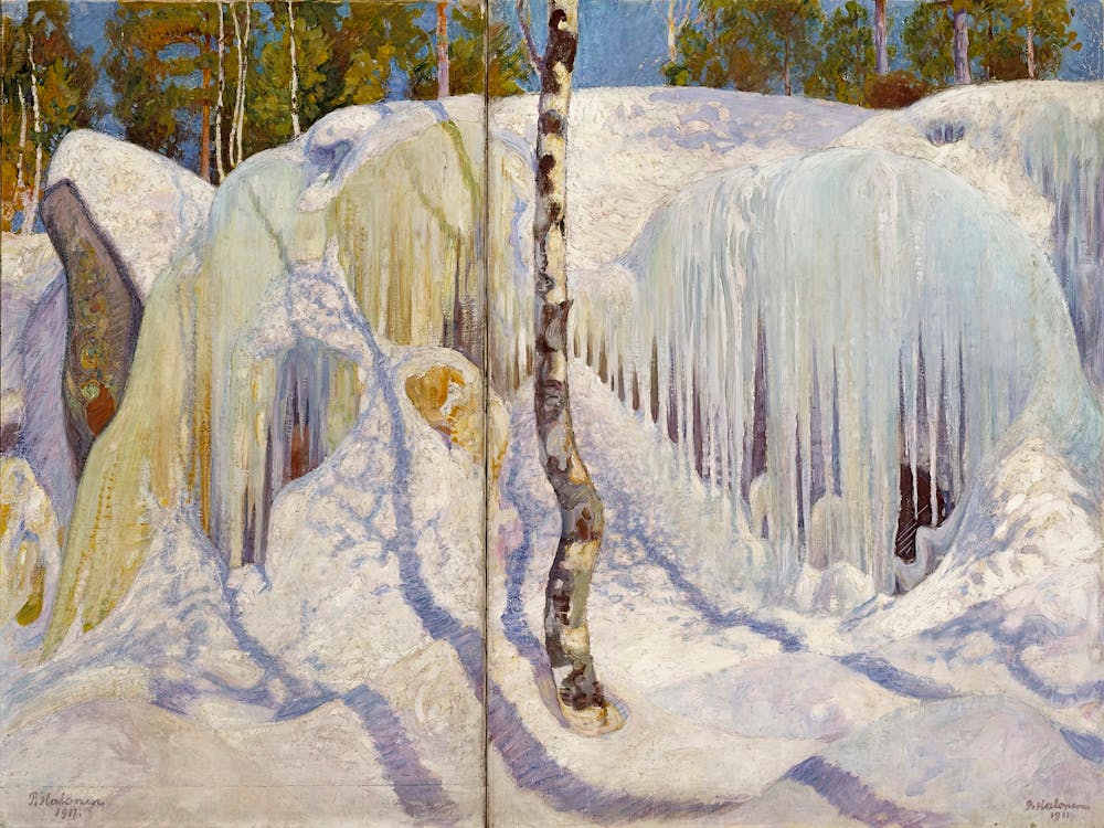 Rock Covered In Ice And Snow (1911), Pekka Halonen