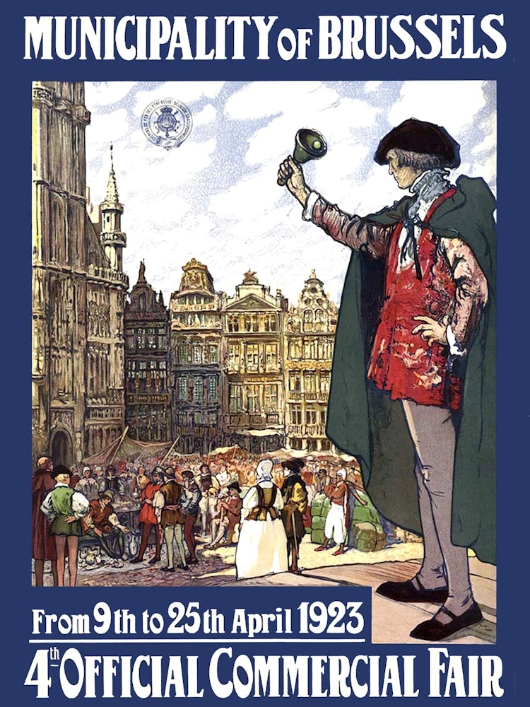 Brussels, Commercial Fair, Vintage Poster