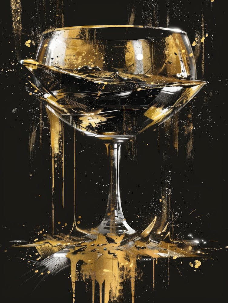 Gold Wine Glass