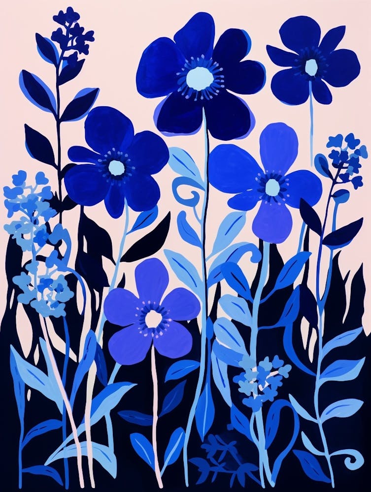 Blue Flower Illustration Lobelia 3