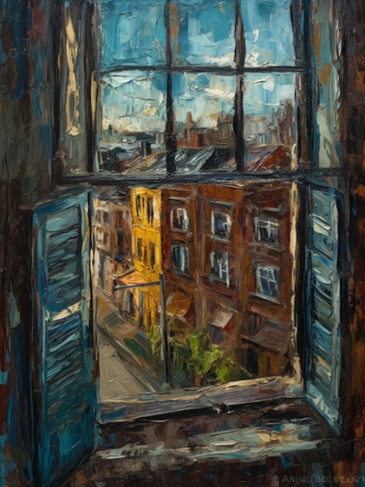 Window View Of Sydney In The Style Of Expressionism 3