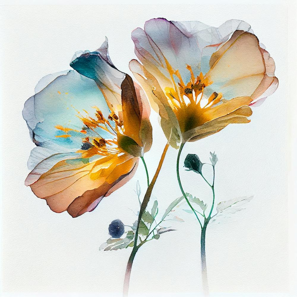 Watercolor Flower Abstract 23