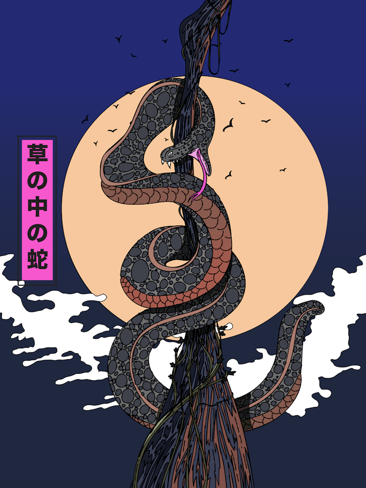 Serpent Sur Un Arbre