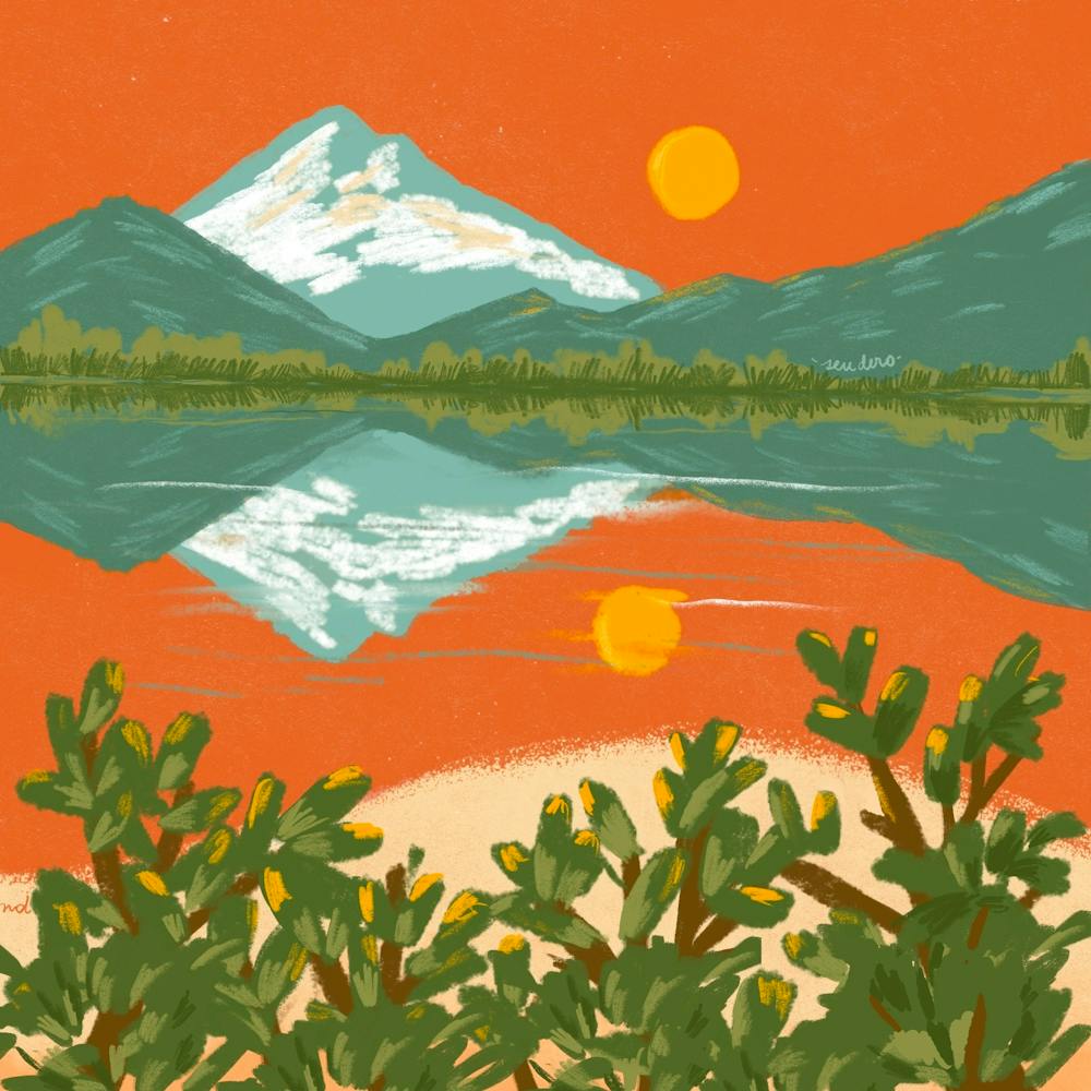 Sunset In The Mountains