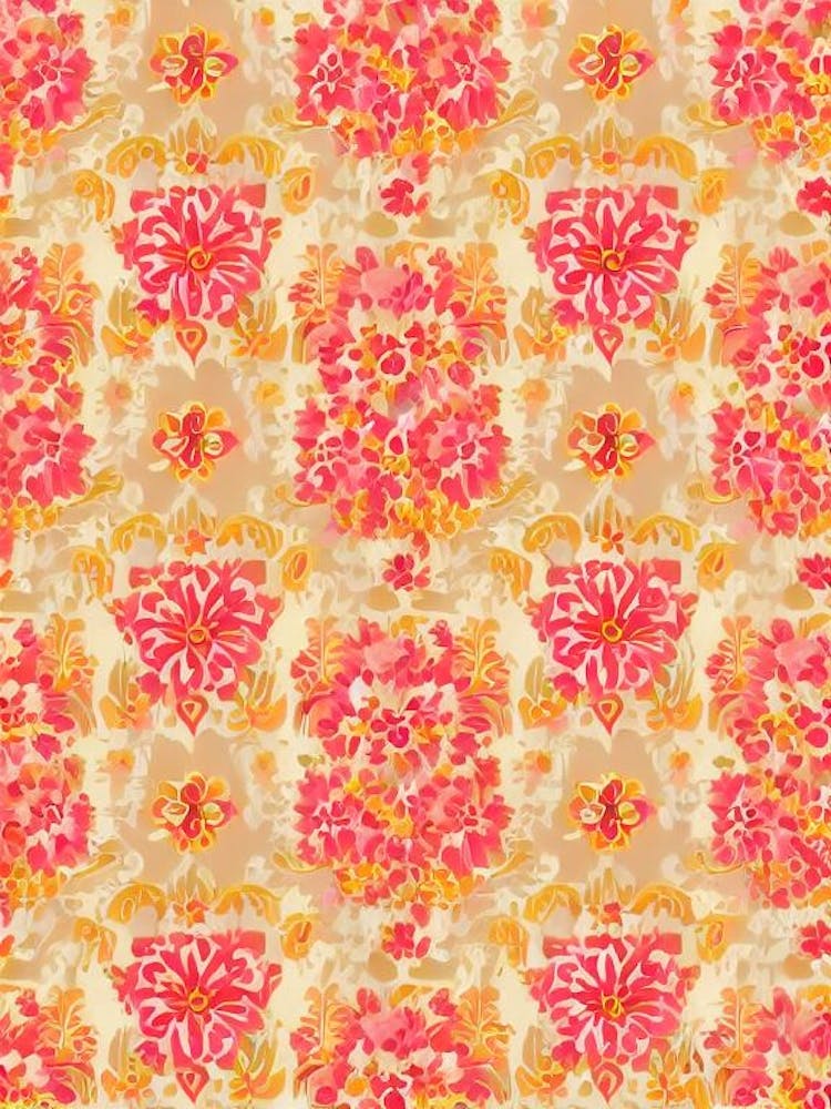 Bleeding Heart Floral Print Retro Pattern Flower