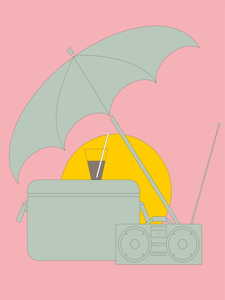 Summer Sun Drink Beach Parasol Cocktails Nature Sea Umbrella Vacation Sunlight