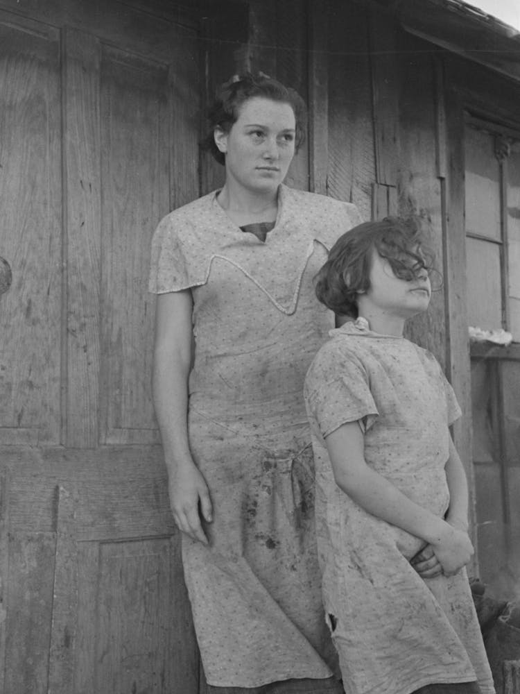 Untitled Photo, Possibly Related To Two Children Of John Scott, A Hired Man Living Near Ringgold, Iowa By Russell Lee 1