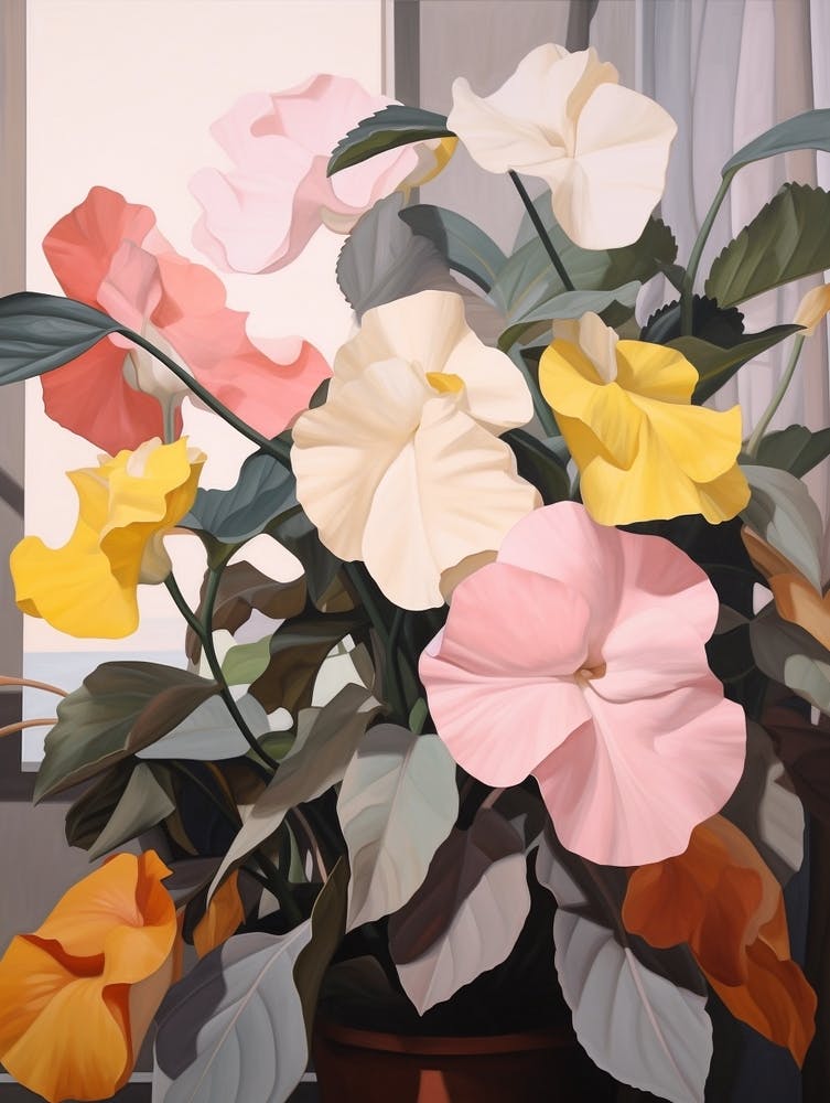 Impatiens 2 Flower Painting