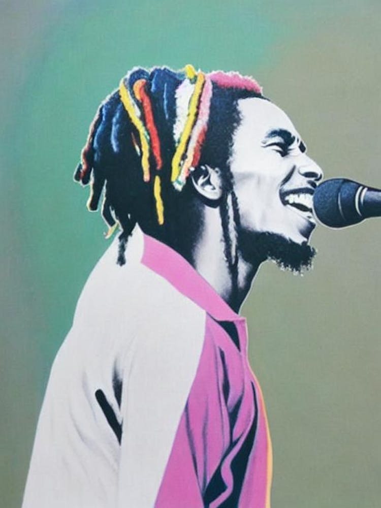 Bob Marley & The Wailers Colourful Illustration