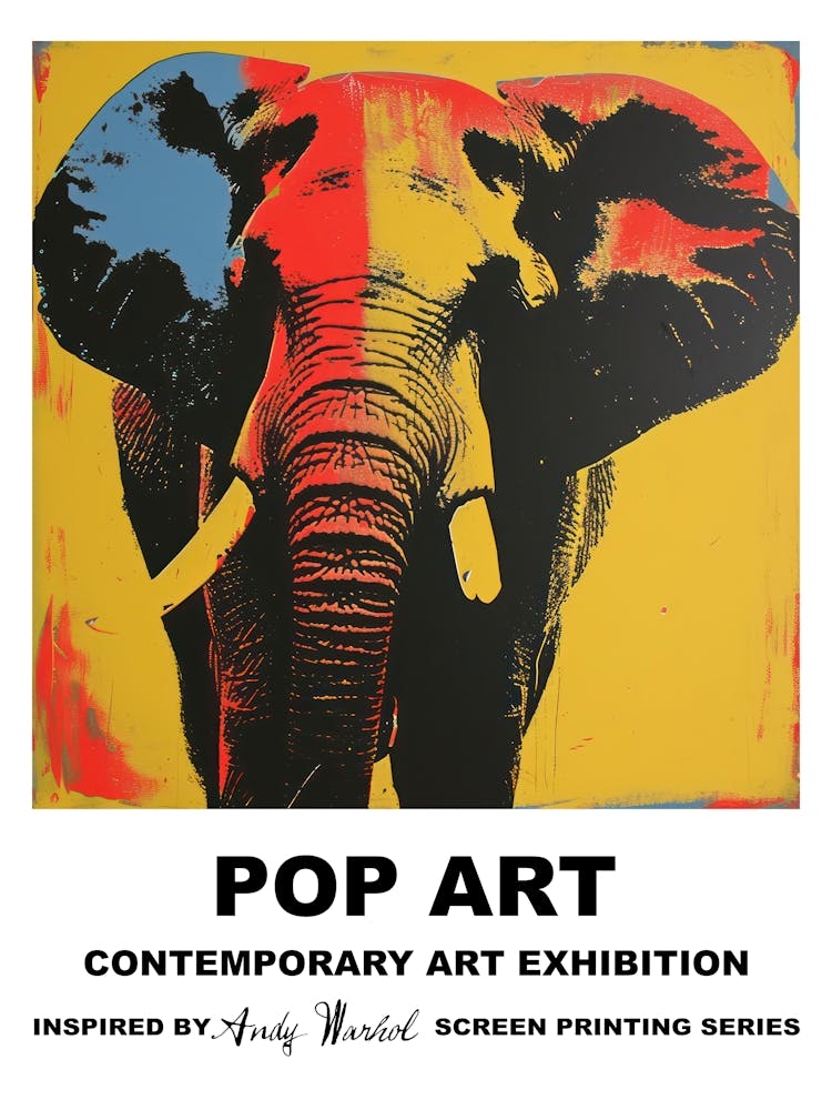 Poster Elephant Pop Art 2