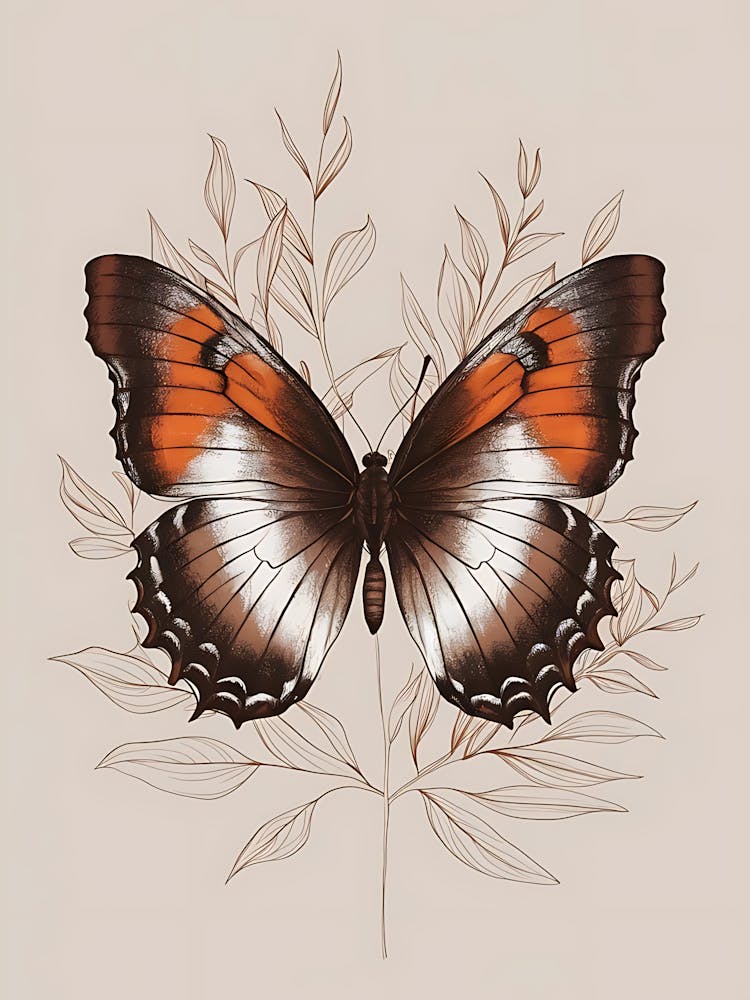 Butterfly On A Branch 2