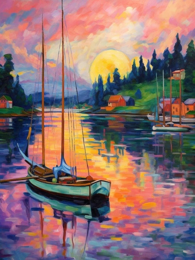 Gig Harbor Washington Retro Pop Art 3